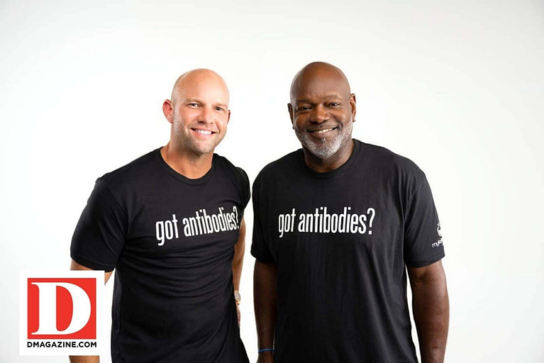 My Labs Direct founder Justin Simons with Emmitt Smith (Courtesy: MLD)